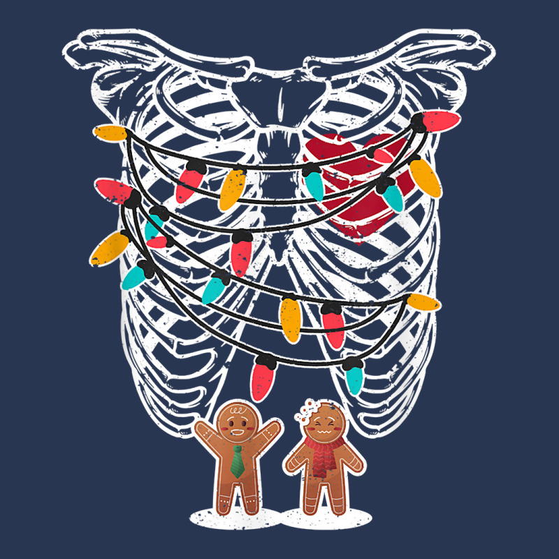 Skeleton Heart Rib Cage X Ray Gingerbread Christmas Lights T Shirt Men Denim Jacket | Artistshot