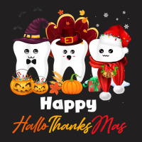 Teeth Hallothanksmas Halloween Thanksgiving Christmas Dental T Shirt T-shirt | Artistshot