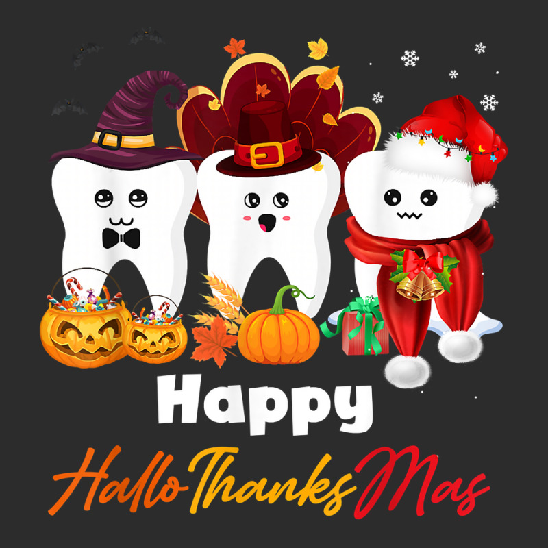 Teeth Hallothanksmas Halloween Thanksgiving Christmas Dental T Shirt Exclusive T-shirt | Artistshot