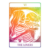 The Lovers Tarot Card Rainbow Occult Goth Lesbian Skeleton T Shirt Unisex Hoodie | Artistshot