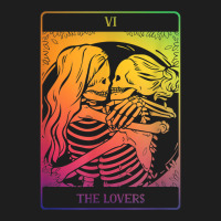 The Lovers Tarot Card Rainbow Occult Goth Lesbian Skeleton T Shirt Classic T-shirt | Artistshot