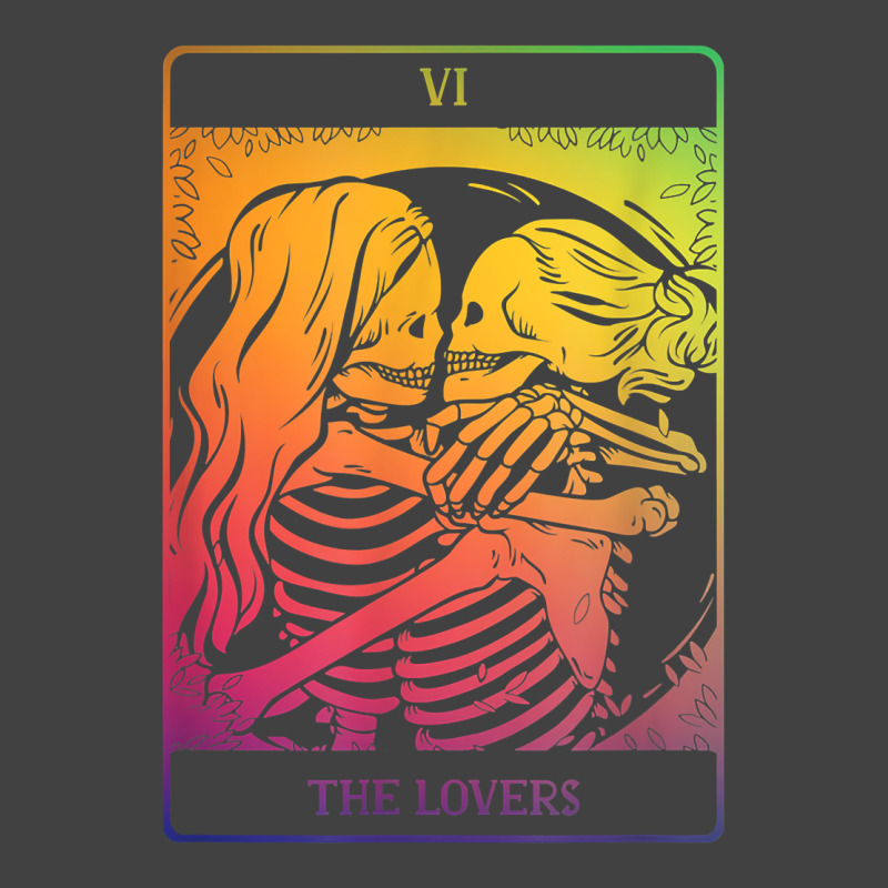 The Lovers Tarot Card Rainbow Occult Goth Lesbian Skeleton T Shirt Vintage T-shirt | Artistshot