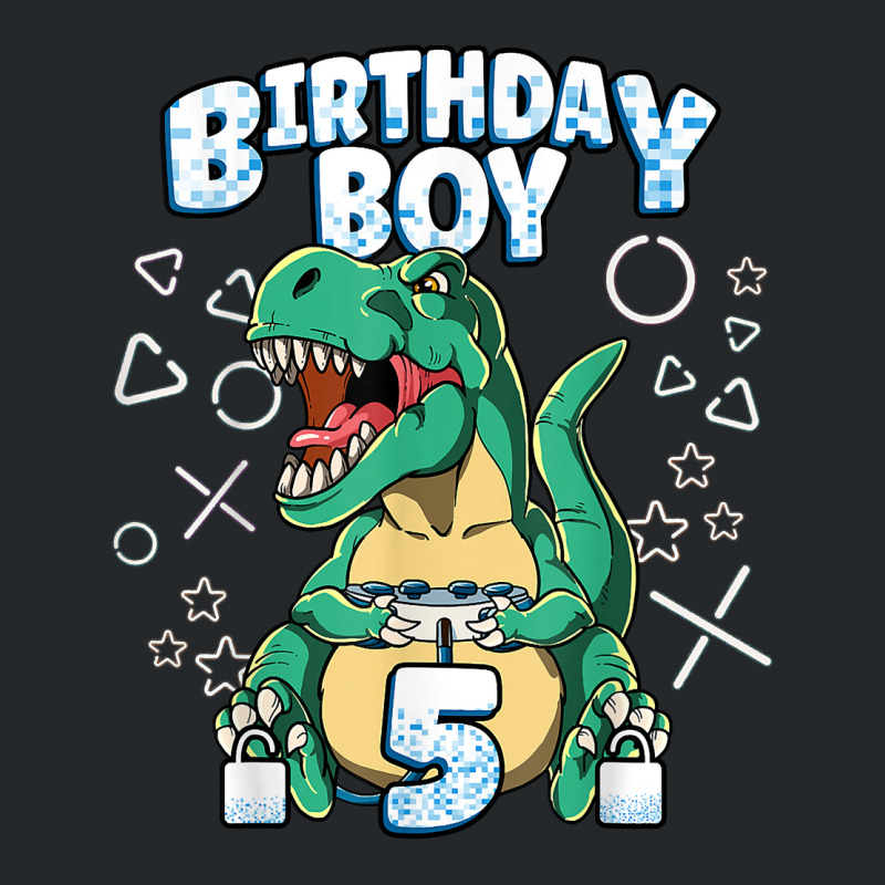 5th Birthday Boy Video Games Gamer Gaming 5 Year Old T Shirt Crewneck Sweatshirt | Artistshot