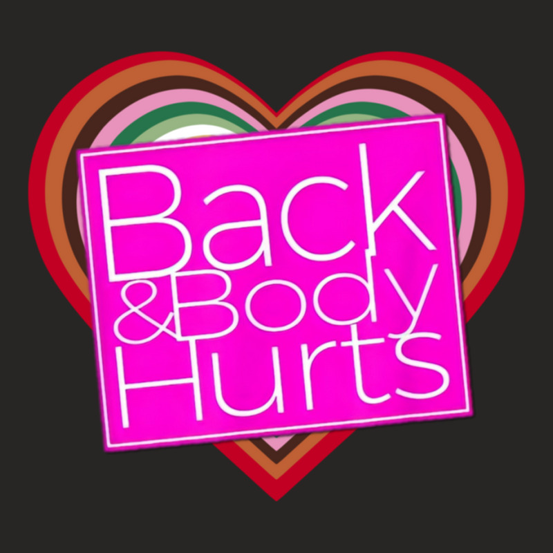 Back And Body Hurts Funny Yoga Work Out Ladies Fitted T-Shirt by cm-arts | Artistshot