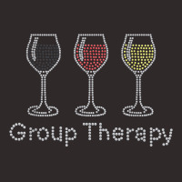 Woman Group Therapy Wine Glasses Rhinestone For Birthday T Shirt Racerback Tank | Artistshot