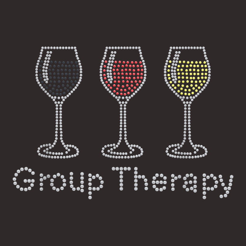 Woman Group Therapy Wine Glasses Rhinestone For Birthday T Shirt Racerback Tank by cm-arts | Artistshot