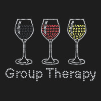 Woman Group Therapy Wine Glasses Rhinestone For Birthday T Shirt Classic T-shirt | Artistshot