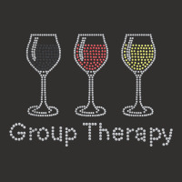 Woman Group Therapy Wine Glasses Rhinestone For Birthday T Shirt Champion Hoodie | Artistshot