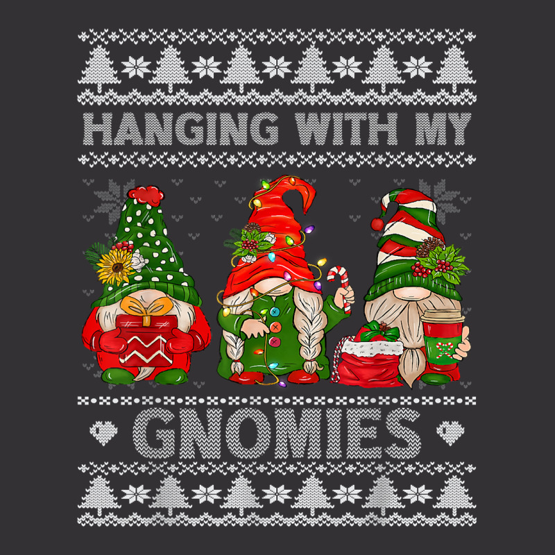 Hanging With My Gnomies Christmas Cute Gnomes Ugly Sweater T Shirt Vintage Short | Artistshot