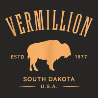 Vermillion South Dakota Bison Design Tank Top Ladies Fitted T-shirt | Artistshot