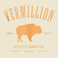 Vermillion South Dakota Bison Design Tank Top Cropped Hoodie | Artistshot