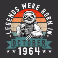 Legends Were Born In October 1964 Funny Sloth Birthday T Shirt Vintage Short | Artistshot