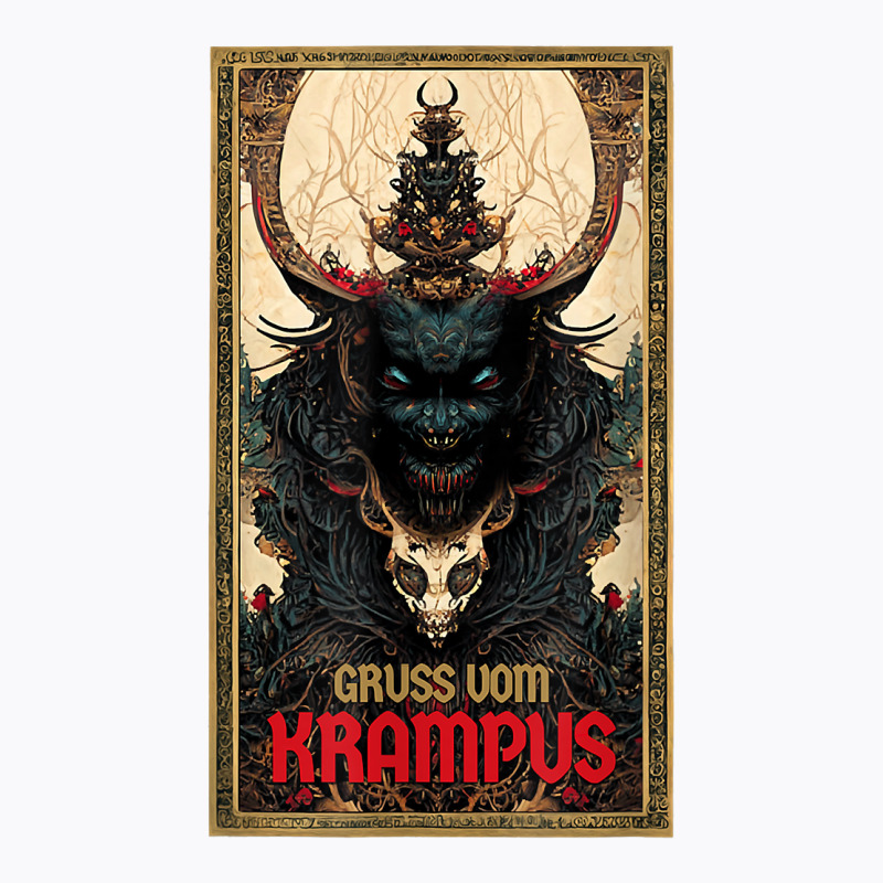 Merry Gruss Vom Krampus Greetings Tarot Christmas Devil T Shirt T-shirt | Artistshot