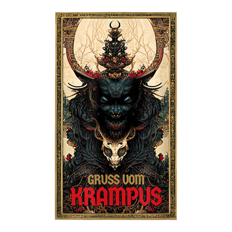 Merry Gruss Vom Krampus Greetings Tarot Christmas Devil T Shirt V-neck Tee | Artistshot