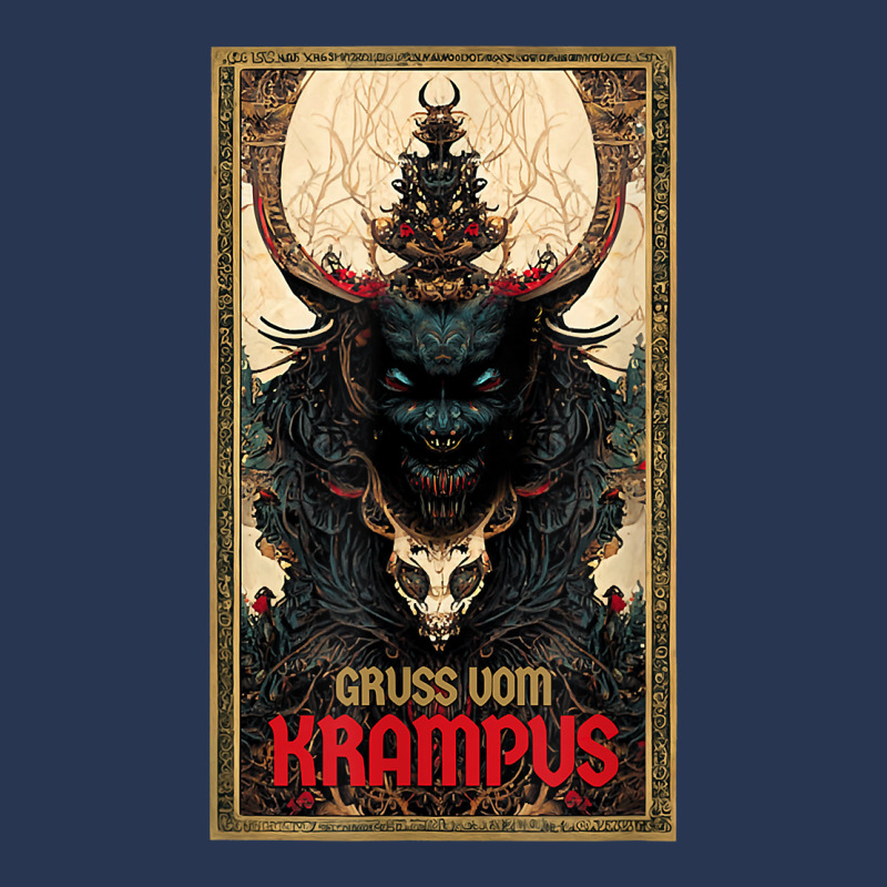 Merry Gruss Vom Krampus Greetings Tarot Christmas Devil T Shirt Men Denim Jacket | Artistshot