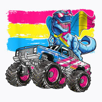 Pansexual Flag Dinosaur Monster Truck Gay Lgbt Pride T Shirt T-shirt | Artistshot