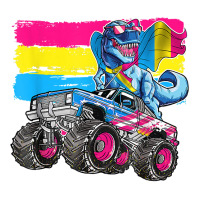 Pansexual Flag Dinosaur Monster Truck Gay Lgbt Pride T Shirt V-neck Tee | Artistshot