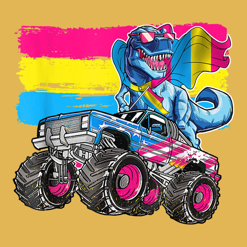 Pansexual Flag Dinosaur Monster Truck Gay Lgbt Pride T Shirt Vintage Hoodie And Short Set | Artistshot