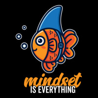 Cute Goldfish Mindset Is Everything Be A Goldfish Shark Fin V-neck Tee | Artistshot