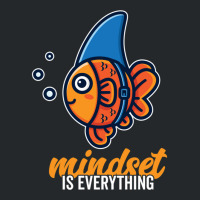 Cute Goldfish Mindset Is Everything Be A Goldfish Shark Fin Crewneck Sweatshirt | Artistshot