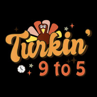 Retro Turkin 9 To 5 Thankful Turkey Happy Thanksgiving T Shirt Men's 3/4 Sleeve Pajama Set | Artistshot