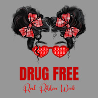 Drug Free Messy Run Glasses Red Ribbon Week Awareness Premium T Shirt Women's V-neck T-shirt | Artistshot