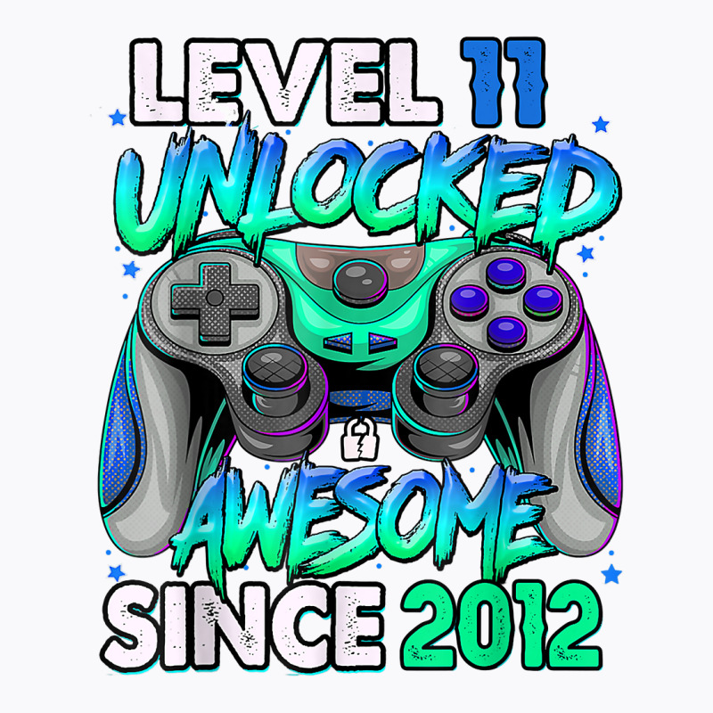 Vintage 11 Year Old Birthday Unlocked Awesome Since 2012 T Shirt T-shirt | Artistshot