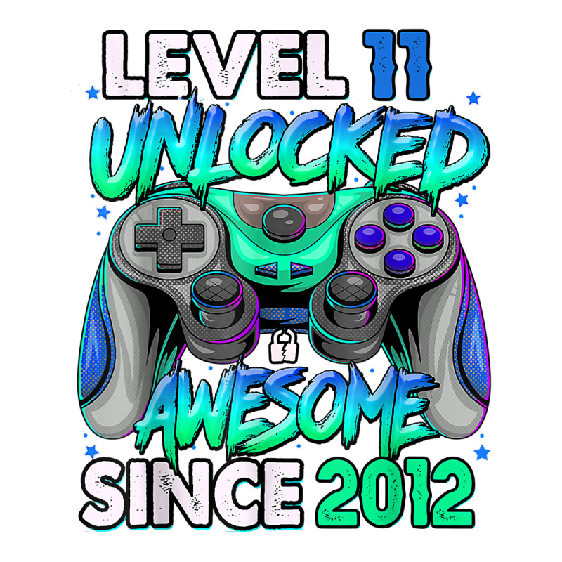 Vintage 11 Year Old Birthday Unlocked Awesome Since 2012 T Shirt Unisex Hoodie | Artistshot