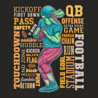 Football Dinosaur Game Day For Men Women Kids Trex Ladies Fitted T-shirt | Artistshot