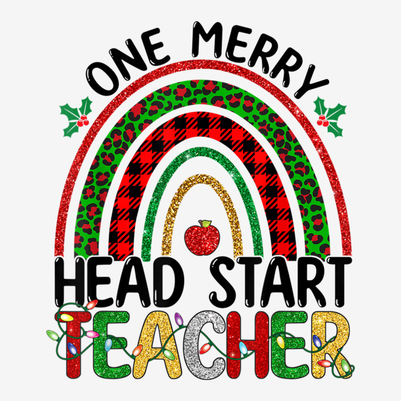 One Merry Head Start Teacher Rainbow Buffalo Plaid Xmas Tree T Shirt Ladies Polo Shirt by cm-arts | Artistshot