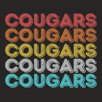 Vintage Retro Cougars Pullover Hoodie Ladies Fitted T-shirt | Artistshot