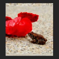 Cute Tiny Multi Colored Frog Next To A Red Geranium Blossom Flower  Sl Unisex Hoodie | Artistshot