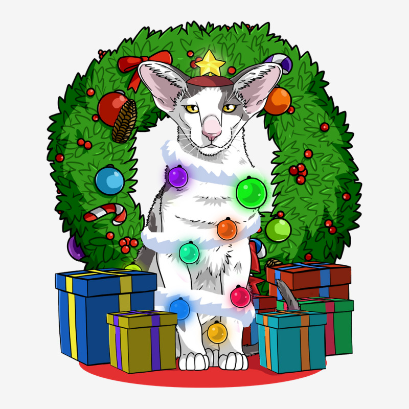 Oriental Shorthair Cat Christmas Tree X Mas Santa Long Sleeve T Shirt Fanny Pack | Artistshot