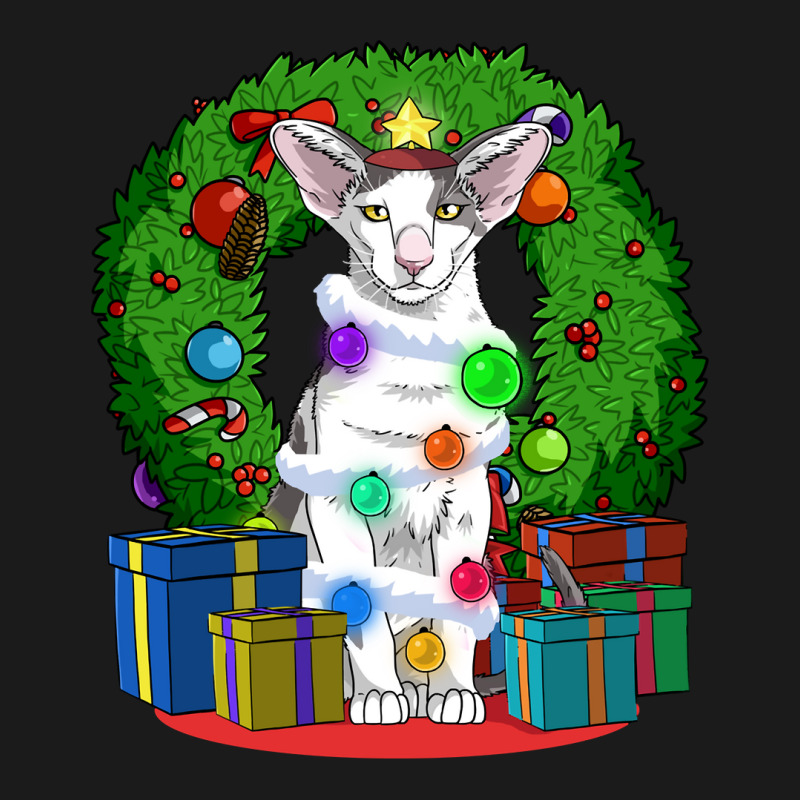 Oriental Shorthair Cat Christmas Tree X Mas Santa Long Sleeve T Shirt Full-length Apron | Artistshot