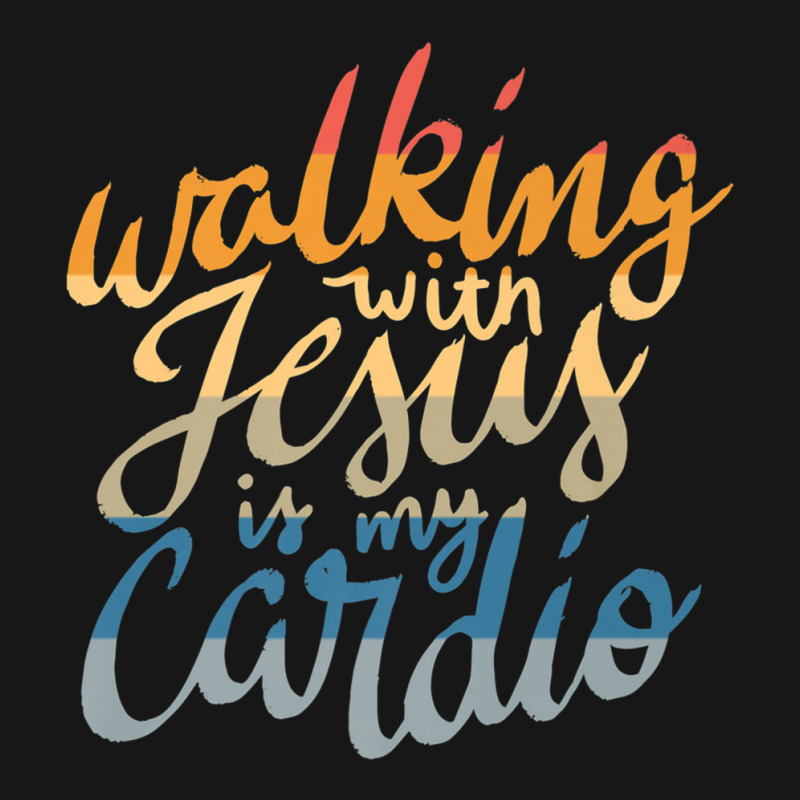 Walking With Jesus Is My Cardio   Funny Christian Workout Premium T Sh Medium-length Apron | Artistshot