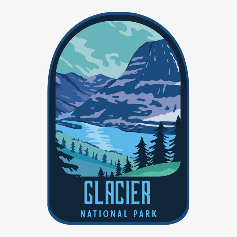 Glacier National Park Retro Ladies Fitted T-shirt | Artistshot