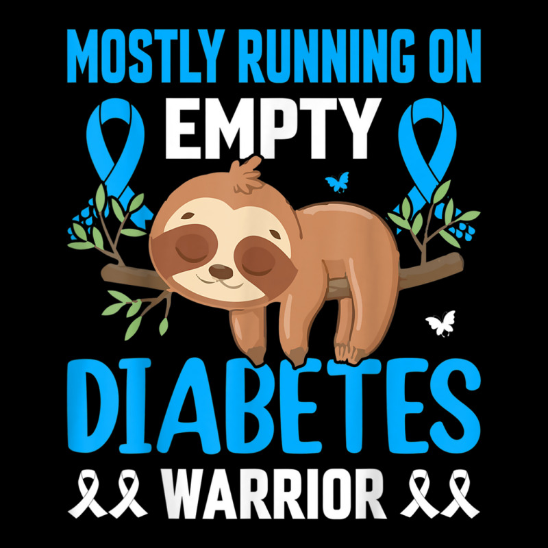 Funny Lazy Sloth Mostly Running On Empty Diabetes Warrior T Shirt Adjustable Cap by cm-arts | Artistshot