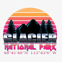 Glacier National Park With Gps Location  80s Design Ladies Fitted T-shirt | Artistshot