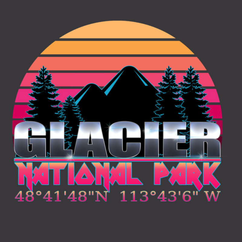 Glacier National Park With Gps Location  80s Design Ladies Curvy T-Shirt by BILLYJOHNSON | Artistshot