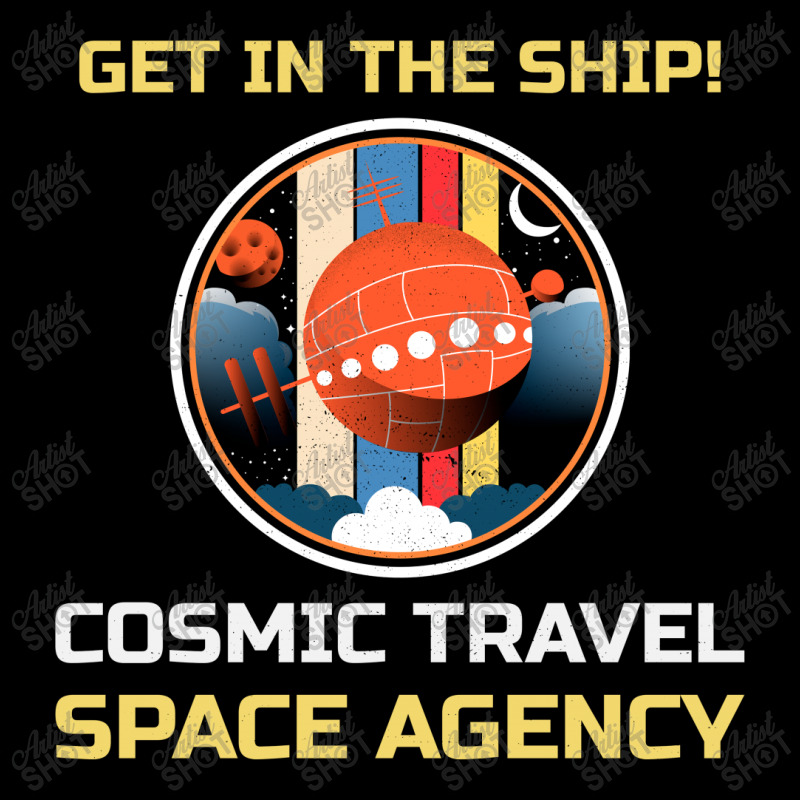 Cosmic Travel Space Agency Cropped Hoodie | Artistshot