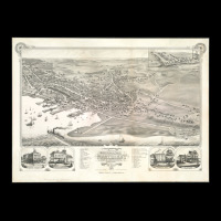 Vintage Pictorial Map Of Nantucket (1881) Adjustable Cap | Artistshot