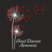 Dandelion Go Red Ribbon Heart Disease Awareness Month Women T Shirt Ladies Fitted T-shirt | Artistshot