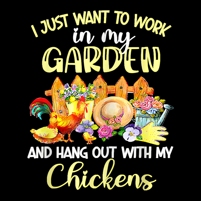 Chicken Chick Retro I Just Want To Work In 184 Rooster Hen Women's V-Neck T-Shirt by cm-arts | Artistshot