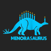 Funny Hanukkah Shirt Dinosaur Stegosaurus Dino Menorah Raglan Baseball 3/4 Sleeve Shirt | Artistshot