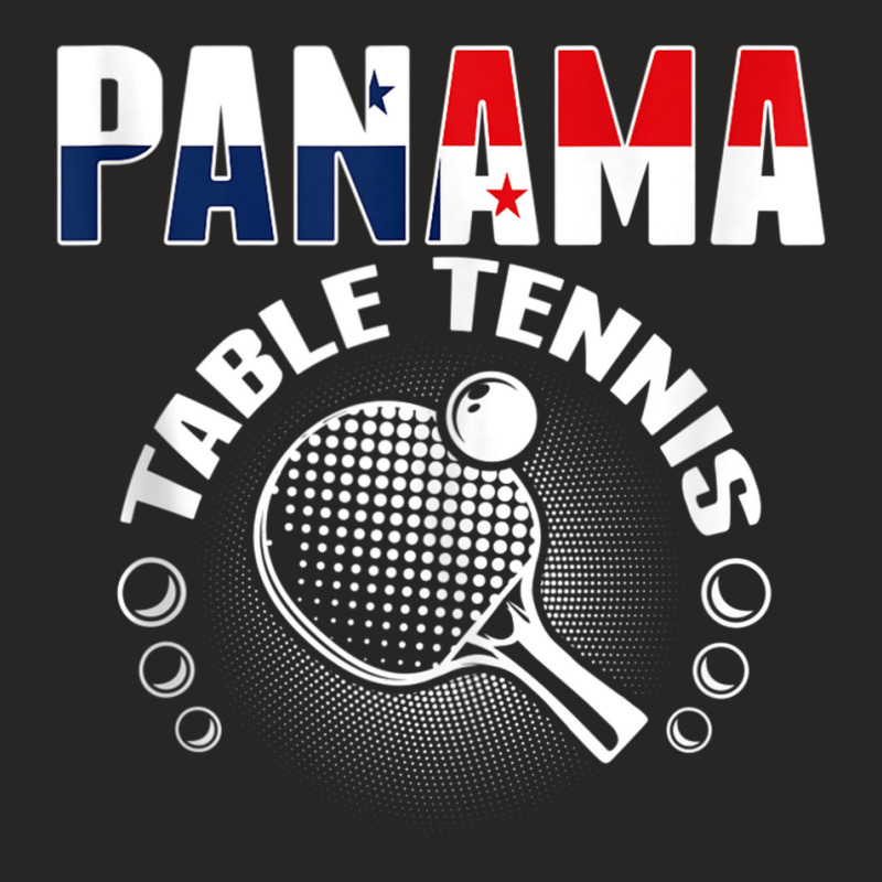 Panama Table Tennis Lovers Support Panamanian Ping Pong Team Tank Top Ladies Fitted T-Shirt by cm-arts | Artistshot