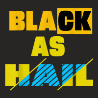 Black As Hail Michigan  (2) Ladies Fitted T-shirt | Artistshot