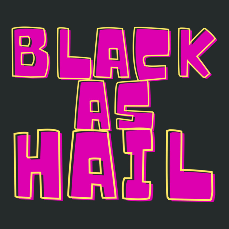 Black As Hail Purple Bold Vintage Text Design Women's Triblend Scoop T-shirt by cm-arts | Artistshot