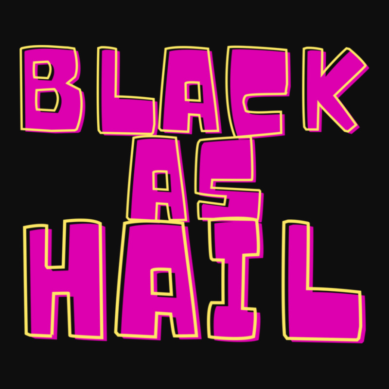 Black As Hail Purple Bold Vintage Text Design Crop Top by cm-arts | Artistshot