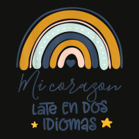 Mi Corazon Late En Dos Idiomas Bilingual Spanish Teacher T Shirt Scorecard Crop Tee | Artistshot