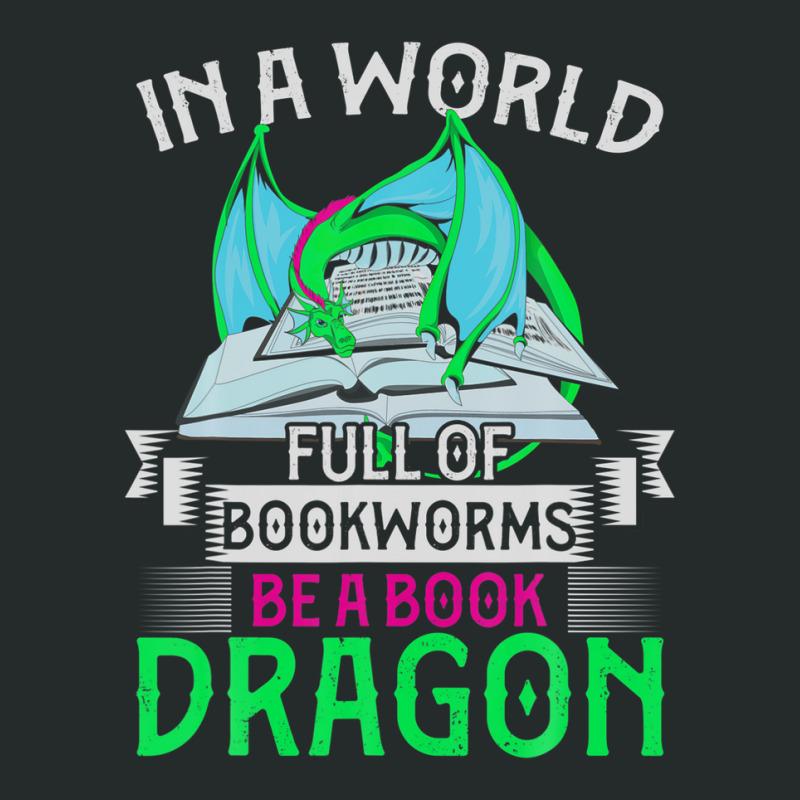 Reading Librarian Bookworm Dragon Funny Book Dragon Women's Triblend Scoop T-shirt by miliahpullom | Artistshot